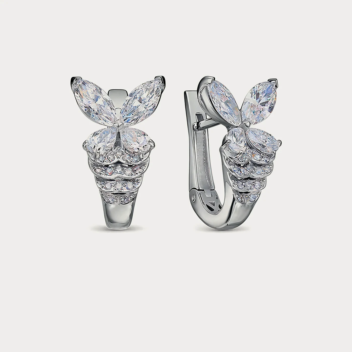 Серьги из белого золота 585 пробы — Au 585
