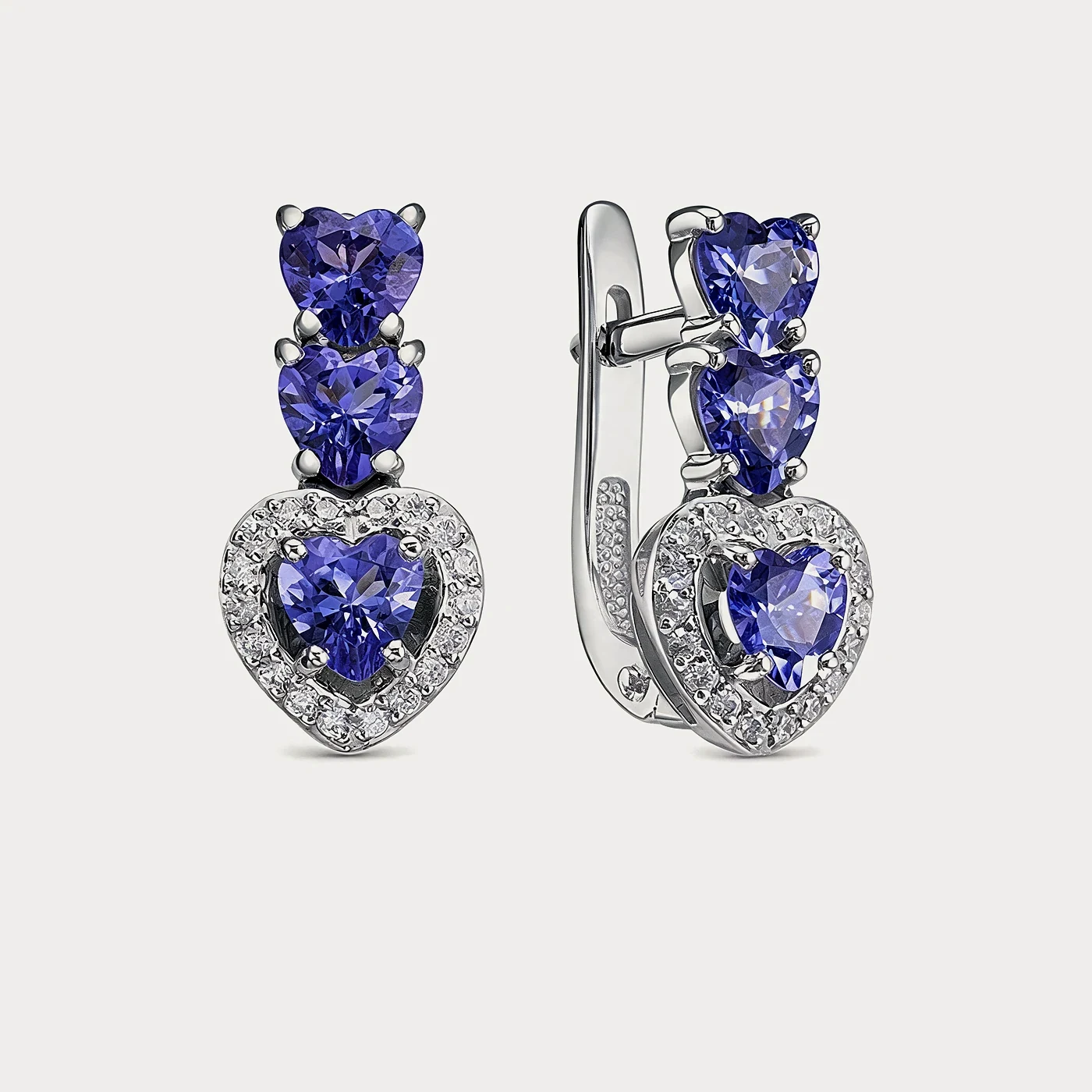 Серьги из белого золота 585 пробы — Au 585