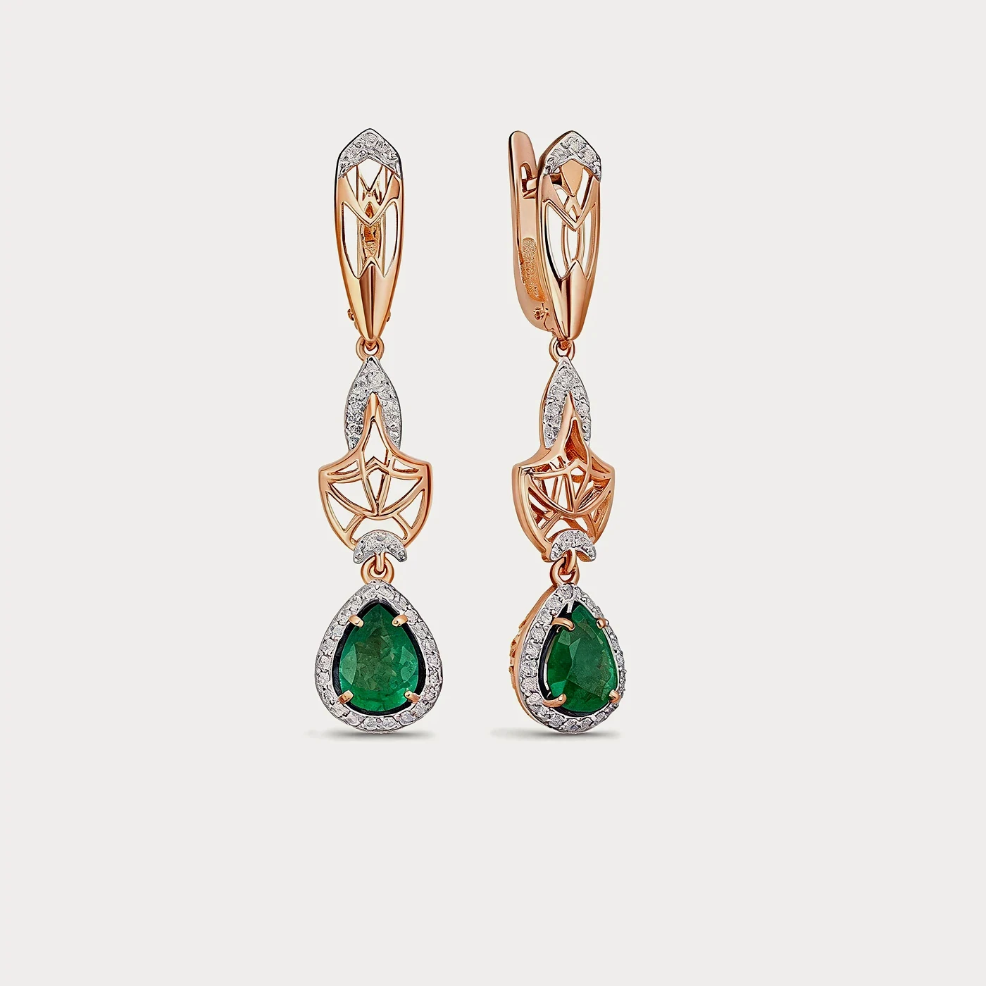 Серьги из розового золота 585 пробы — Au 585