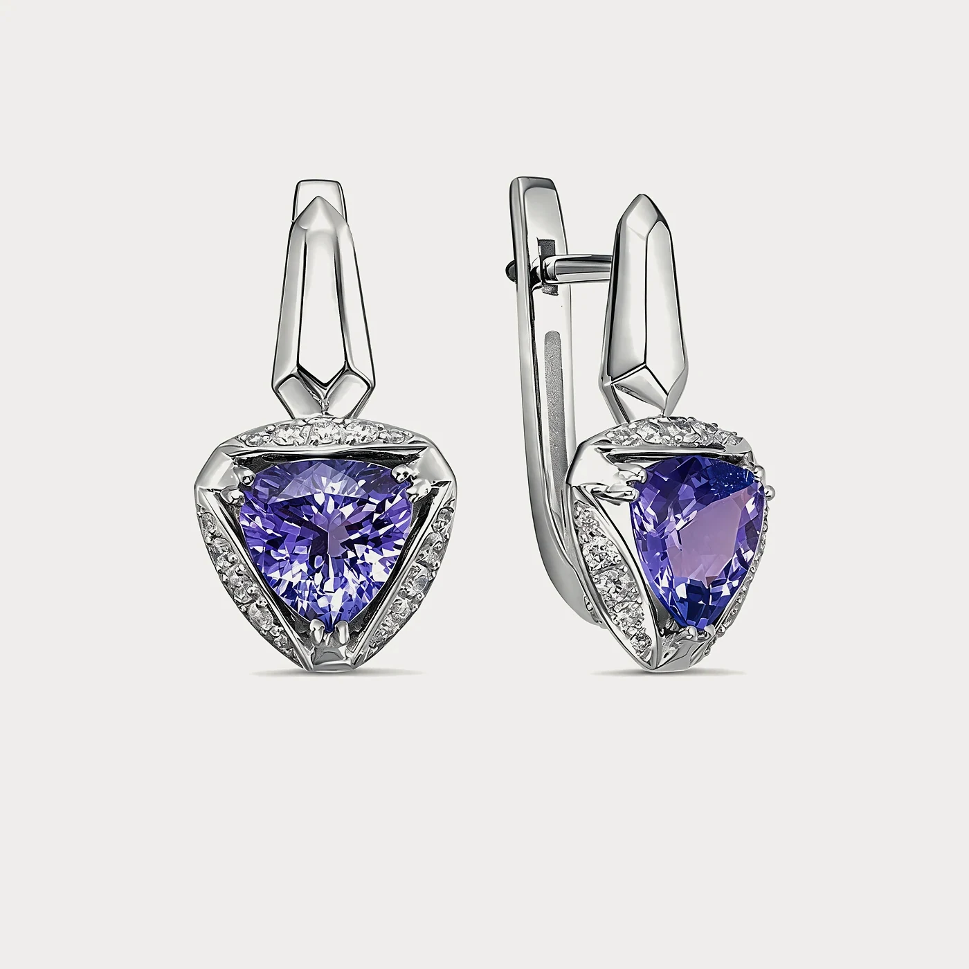 Серьги из белого золота 585 пробы — Au 585