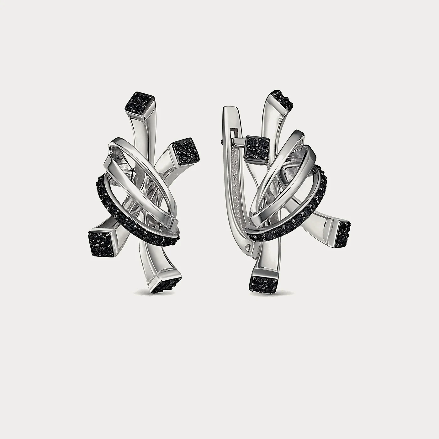 Серьги из белого золота 585 пробы — Au 585