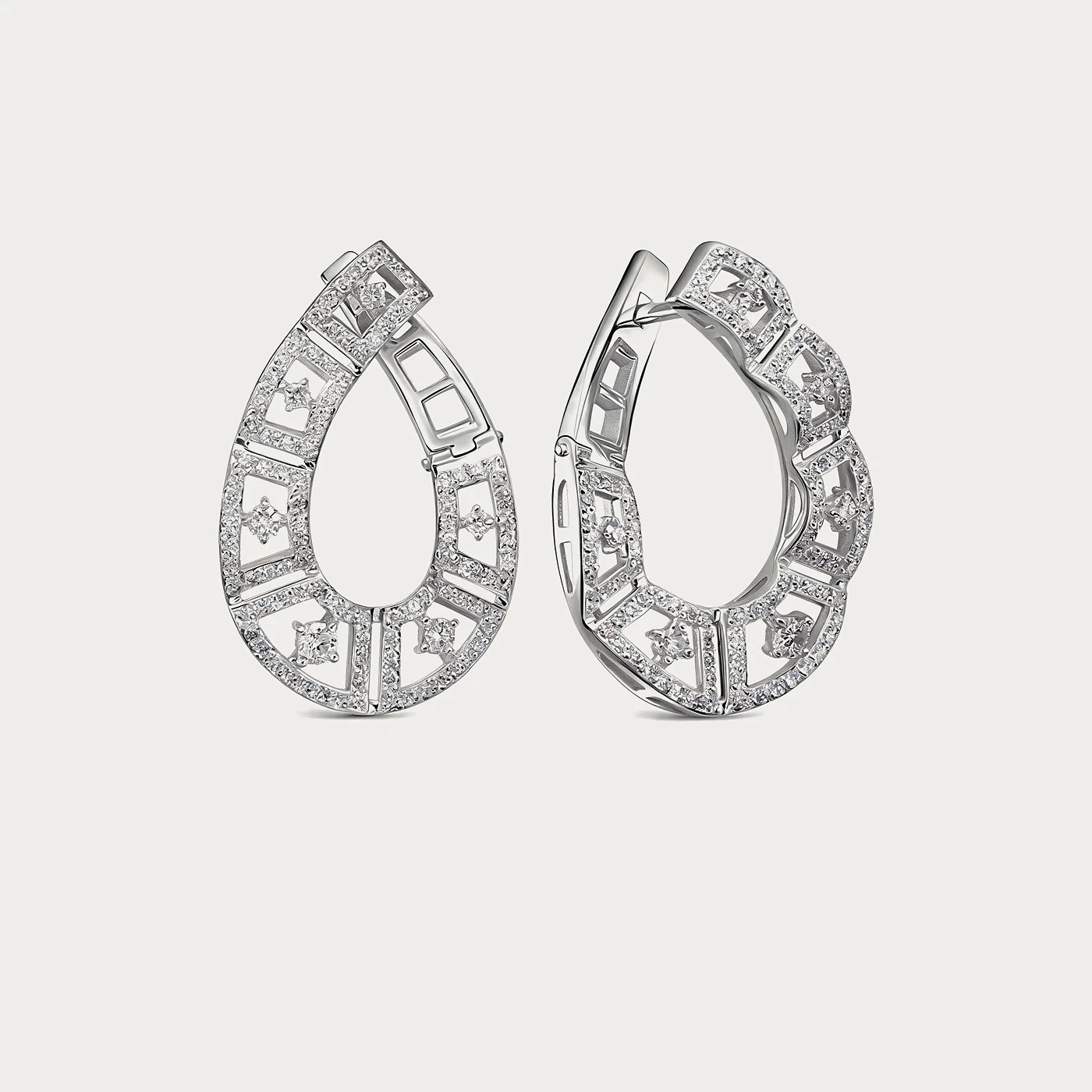 Серьги из белого золота 585 пробы — Au 585
