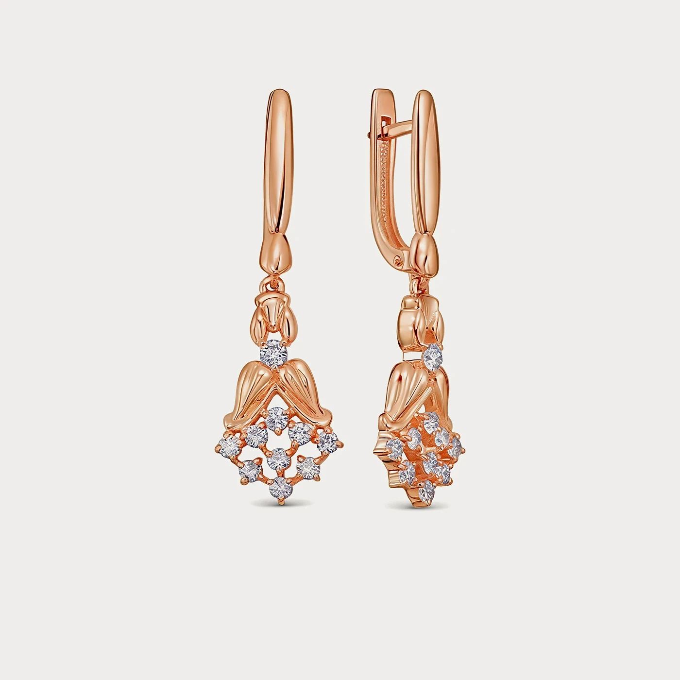 Серьги из розового золота 585 пробы — Au 585