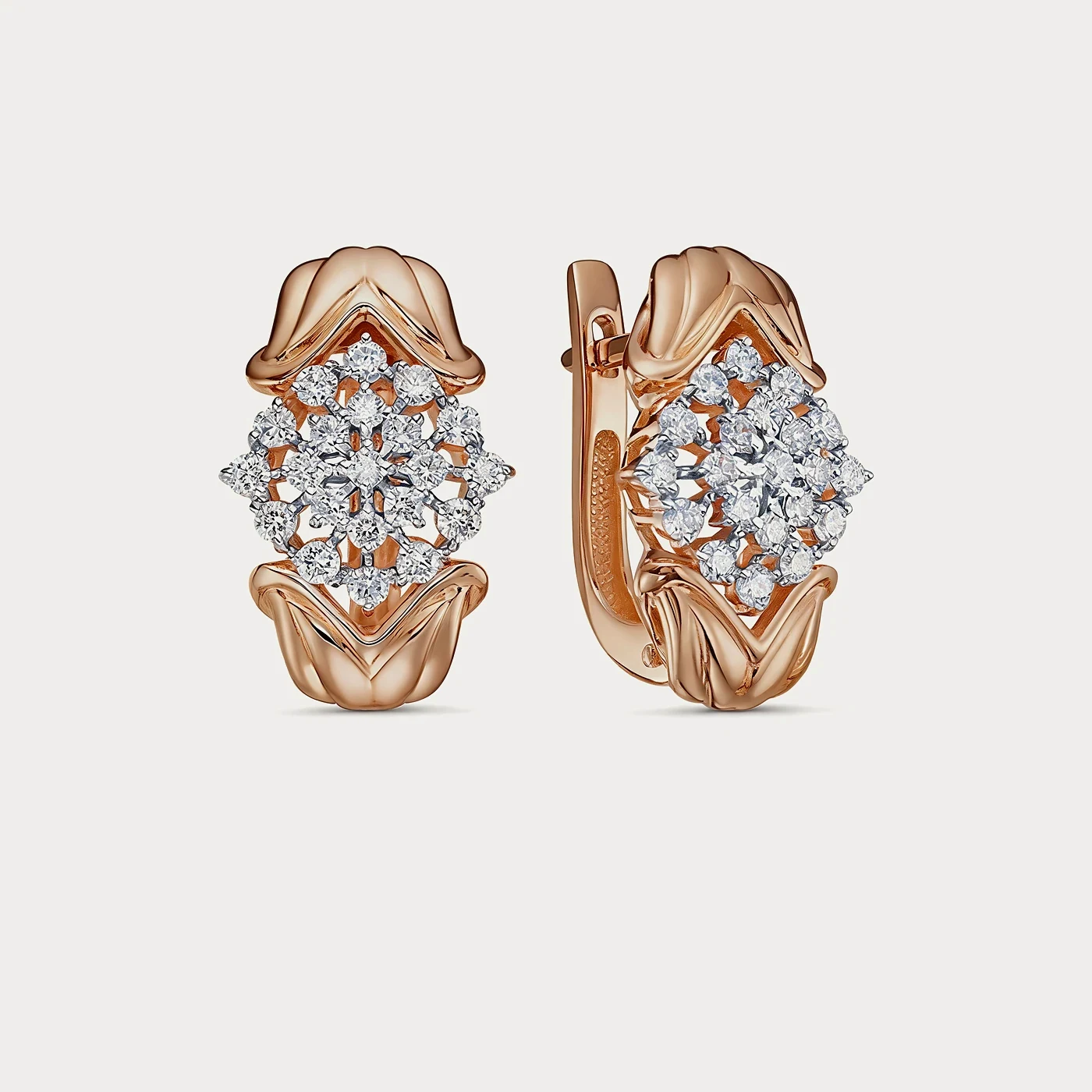 Серьги из розового золота 585 пробы — Au 585